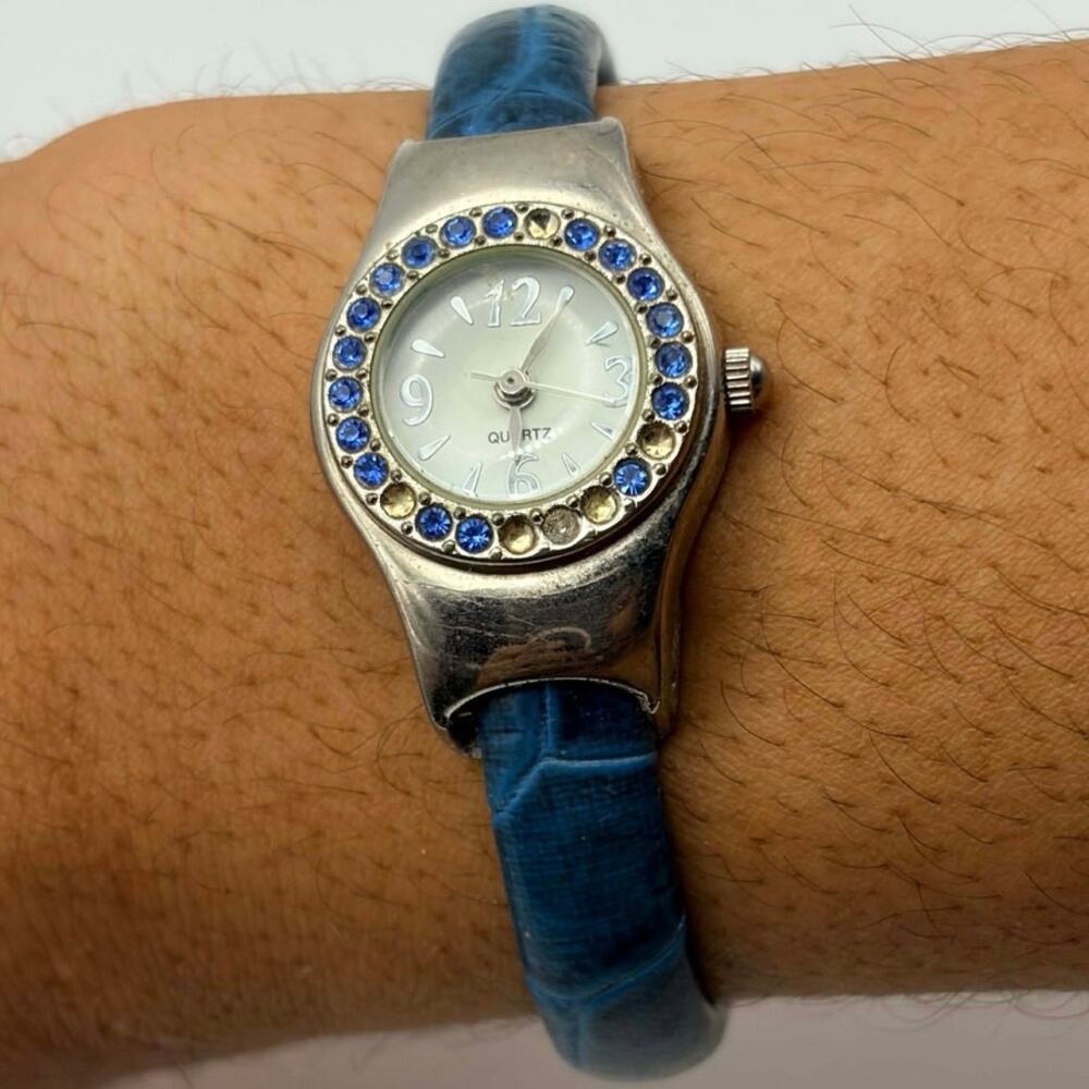Blue & Silver Crystal Watch